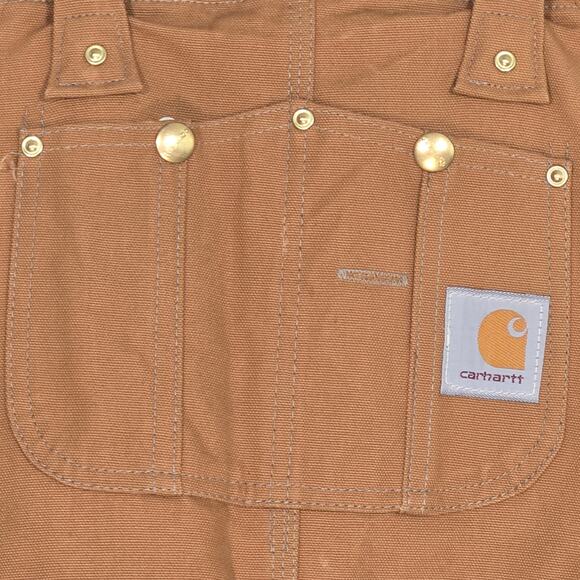 Carhartt Brown Men's Duck Bib Overalls. Size 34x30. - Picture 6 of 10